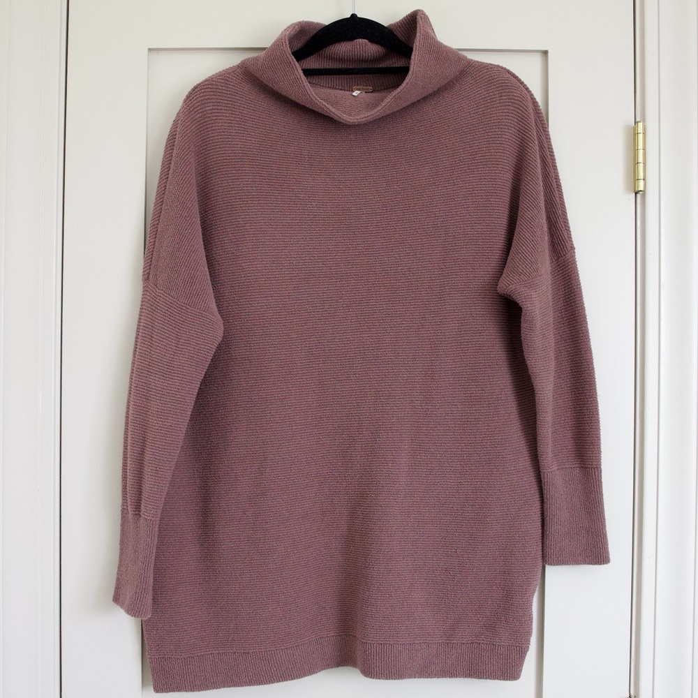 Free People Purple Oversized Ottoman Slouchy Sweater